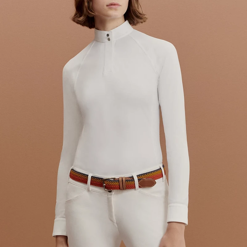 High Performance Equestrian Long Sleeves Shirt Woman Western Shirt Horse Riding Tight Base Layer