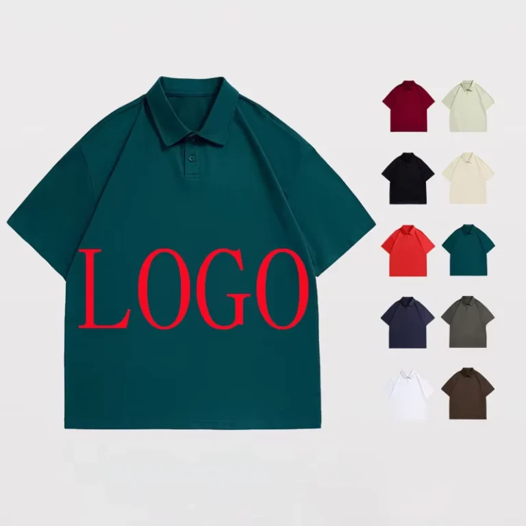 High-Quality-240gsm-Plain-Polo-shirt-Custom-100-Cotton-Polo-T-shirts-Men-Shorts-Sleeve-Drop-Shoulder-Polo-Shirts