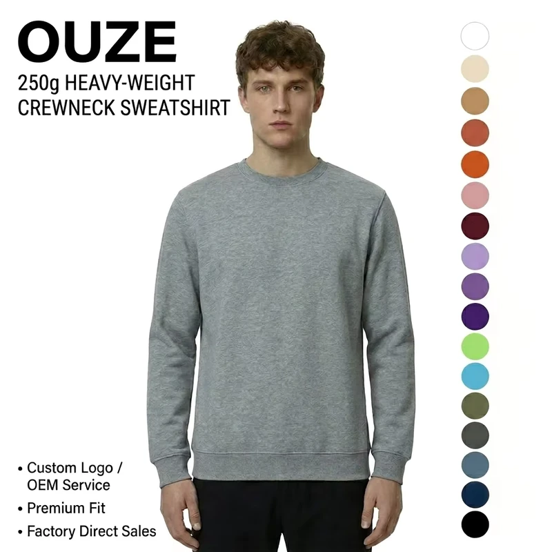 High Quality 250gsm Tee Custom Logo Cotton Solid Color Men's Long Sleeve T shirt Loose Thick Base Tshirt For Men