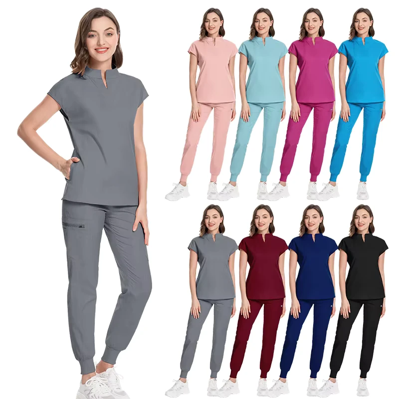 High Quality 4 Way Stretch Jogger Pants with Multi Pockets for Hospital Nurses