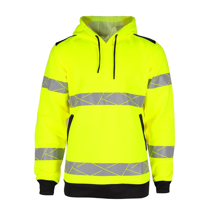 High Quality Breathable Work Wear Comfortable FR Clothing Hi Vis Reflective Safety Hoodie Sweatshirt