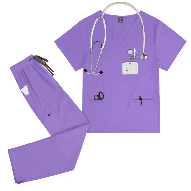 High-Quality-Classic-Solid-Color-Doctor-Medical-Scrubs-Hospital-Use-Jersey-Fabric-Uniforms-for-Unisex-Short-Sleeve-Length