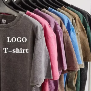 High Quality Cotton Custom Logo T Shirt For Men Blank Heavy Weight Oversized Vintage Acid Washed Hip Hop Street Men’s T Shirts