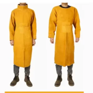 High Quality Cowhide Welding Ironing Back Wear Clothing Argon Arc Welding Whole Skin High Temperature Flame Retardant Apron