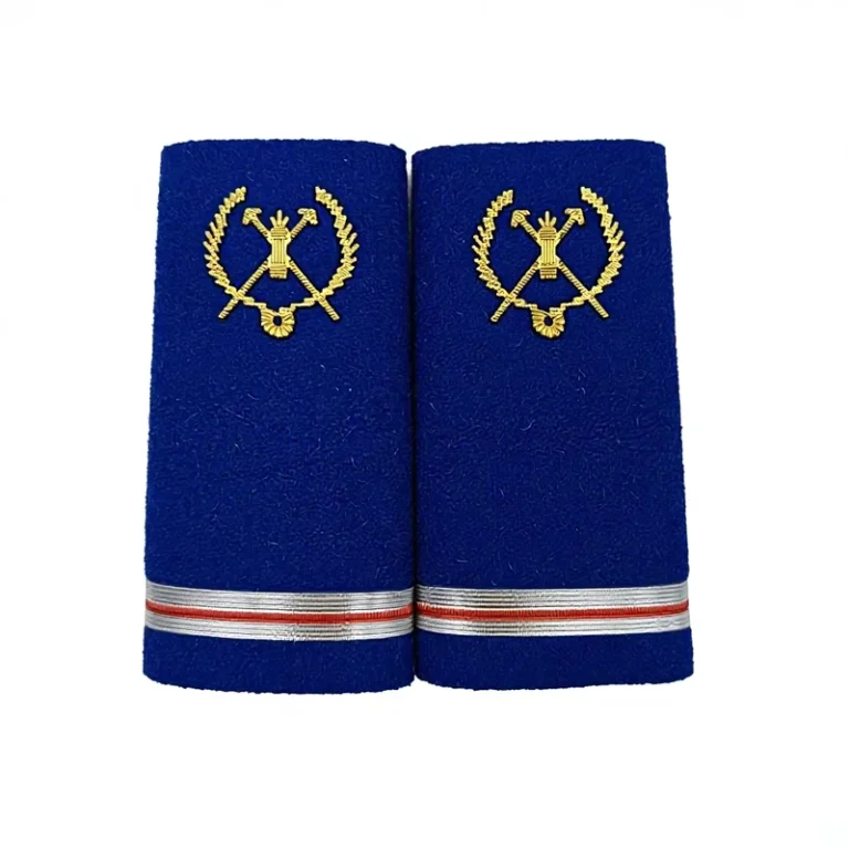 High-Quality-Custom-Magnetic-Canvas-Fabric-Garment-Shoulder-Epaulette-with-Lace-and-Star-Pattern