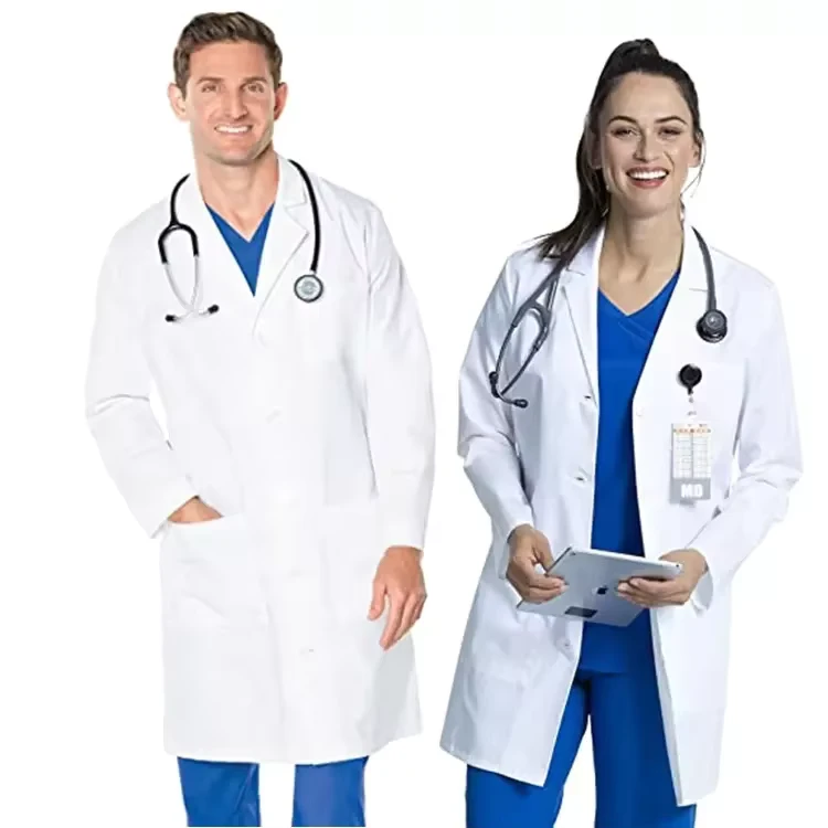 High Quality Doctor Scrubs Custom logo Women Men Hospital Dental Uniforms Medical Fashion Lab Coats Jacket