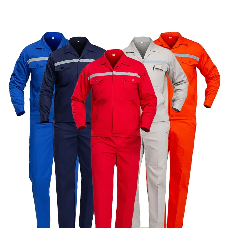 High Quality Factory Direct Labor Protection Work Suit Jacket with Pants Hi Vis Reflective Durable Workwear for Men Workers