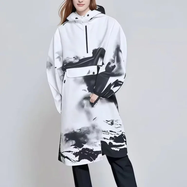 High-Quality-Fashionable-Raincoat-Fully-Waterproof-Polyester-Seam-Taped-Ink-Painting-and-Poncho-Customized-Logo-Windproof-Poncho