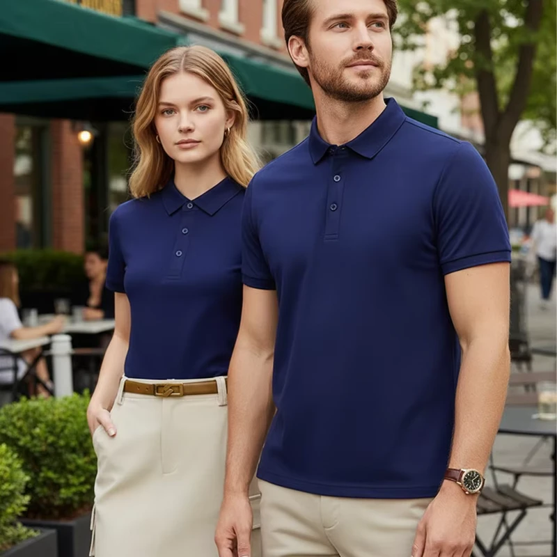 High Quality Golf Polo Tees Work Uniform Business Dry Fit Custom Screen Printed T shirts Polyester Spandex Mens Golf Polo Shirts