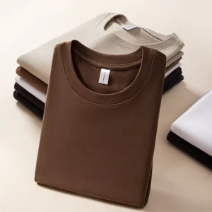 High Quality Heavy Cotton Men’s T-Shirt Luxury Oversized DTG Printed Blank Short Sleeve Formal Style