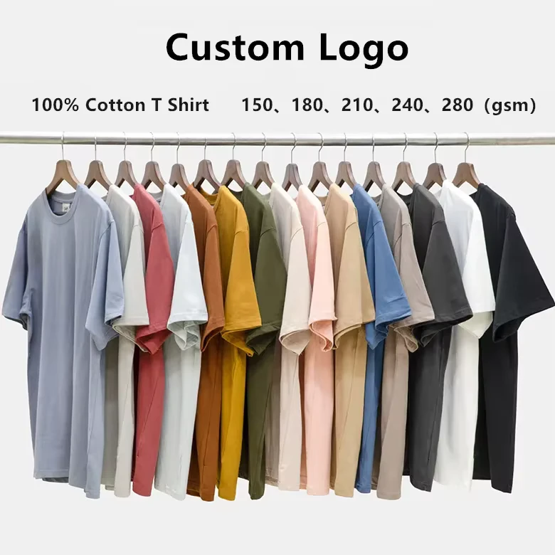 High Quality Heavyweight Oversized t Shirt Custom Logo Plain Tshirt Drop Shoulder Oversized Plus Size Men's T shirts