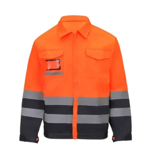 High Quality Hi Vis Reflective Work Jacket Construction Safety Uniform Customized Logo Urban Sanitation Work Clothing