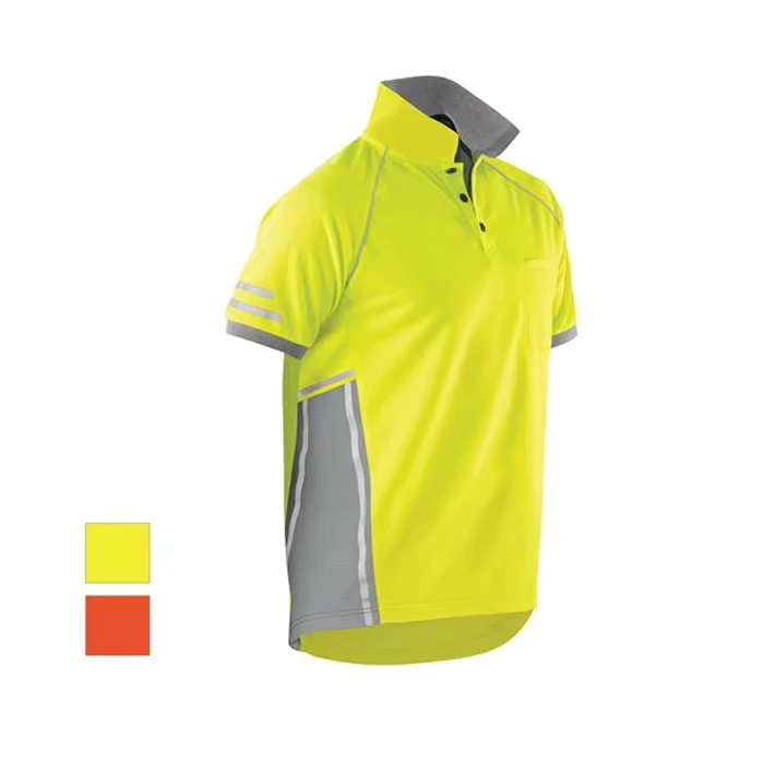 High Quality Hi Vis Work Polo Shirt Mens Short Sleeve Polos