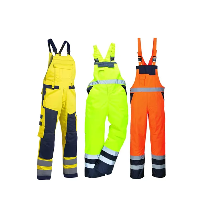 High Quality Hi Vis Yellow Orange Polyester Cowboy Work Coveralls Windproof & Flame-Retardant