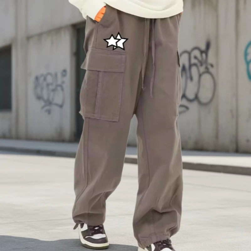 High Quality Low Moq Custom Unisex Wide Leg Pocket Men Cargo Pants Women Cargo Pants