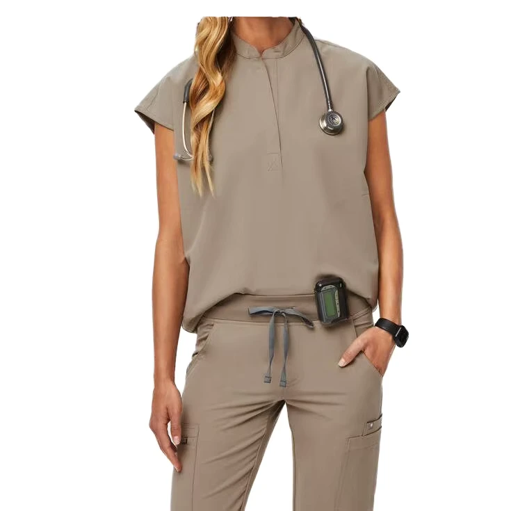 High-Quality-Luxury-Medical-Scrubs-Custom-Logo-Workwear-Sets-for-Doctors-Nurses-Soft-Woven-Fabric-XL-Size-Hospital-Uniforms