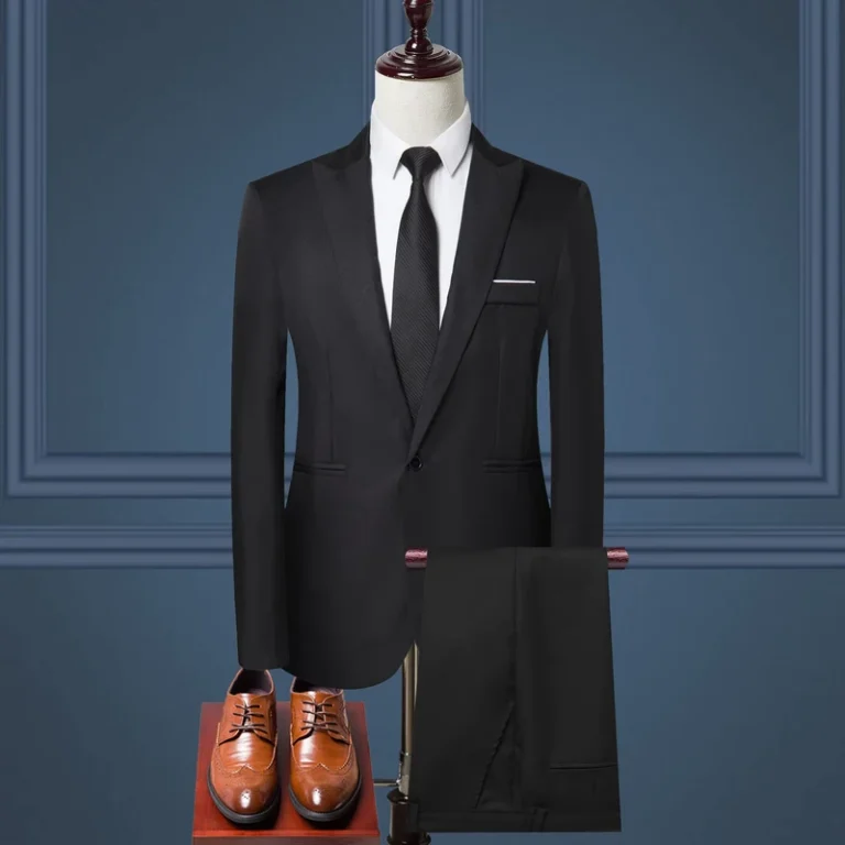 High-Quality-Men-Business-Suits-Solid-Color-Single-Row-One-Button-Comfortable-Breathable-Suits