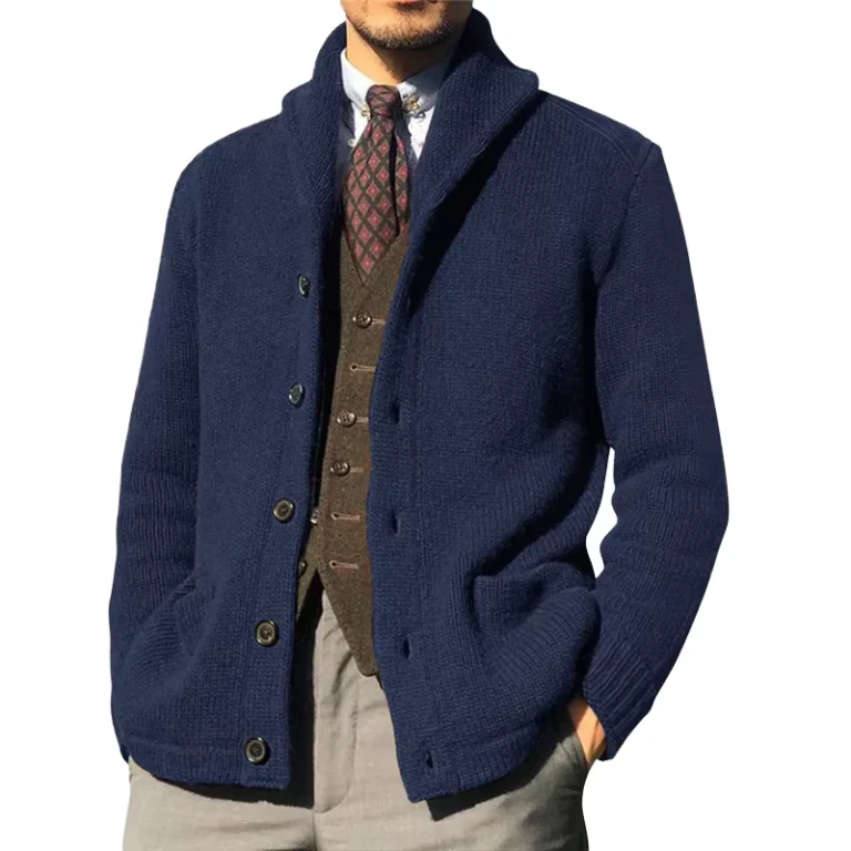 High-Quality-Mens-Cardigan-Sweater-Solid-Color-Simple-Design-Knitted-for-Autumn-Winter-Travel-Business-Fashion-Warm-Lapel