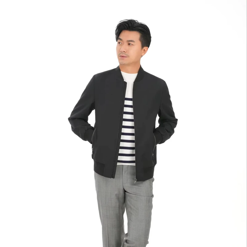 High Quality Men's Casual Outerwear Tailored Solid Color Jackets