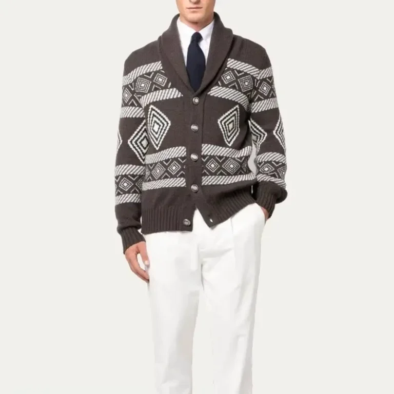 High-Quality-Mens-Shawl-Collar-Button-Cardigan-Jacquard-Knit-Pure-Wool-Top-Sweater-for-Mens-Sweaters