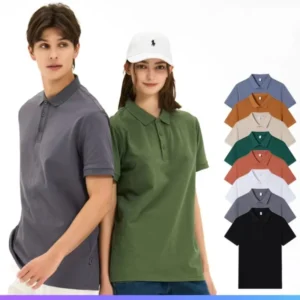 High Quality Men’s for T Shirt Custom Printed Embroidered Logo Work Shirt Company Staff Uniform ODM Supplied Woven Fabric