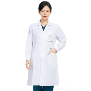 High Quality Oem logo Custom Long Sleeve Short Sleeve Cotton Medical Uniform Hospital Doctor Men’s Women’s White Lab Coat