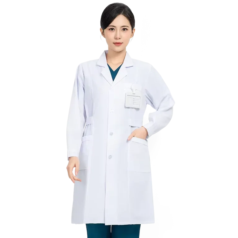 High-Quality-Oem-logo-Custom-Long-Sleeve-Short-Sleeve-Cotton-Medical-Uniform-Hospital-Doctor-Mens-Womens-White-Lab-Coat