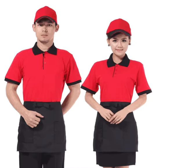 High-Quality Polo Shirt Fast Food Restaurant Uniform