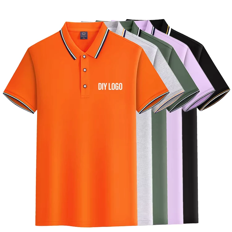 High Quality Quick Dry Men's Polo Shirt with Custom Logo Summer Print Design