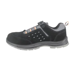 High Quality Rotating Low Cut Breathable Work Boots S3 SRC PU Rubber Outsole Steel Toe Mesh Lining Smooth Suede Leather Safety