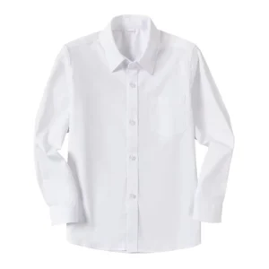 High Quality School Uniform Designs Boy Uniform Shirt School Kids Primary White Polyester Cotton Wrinkle Free Shirt