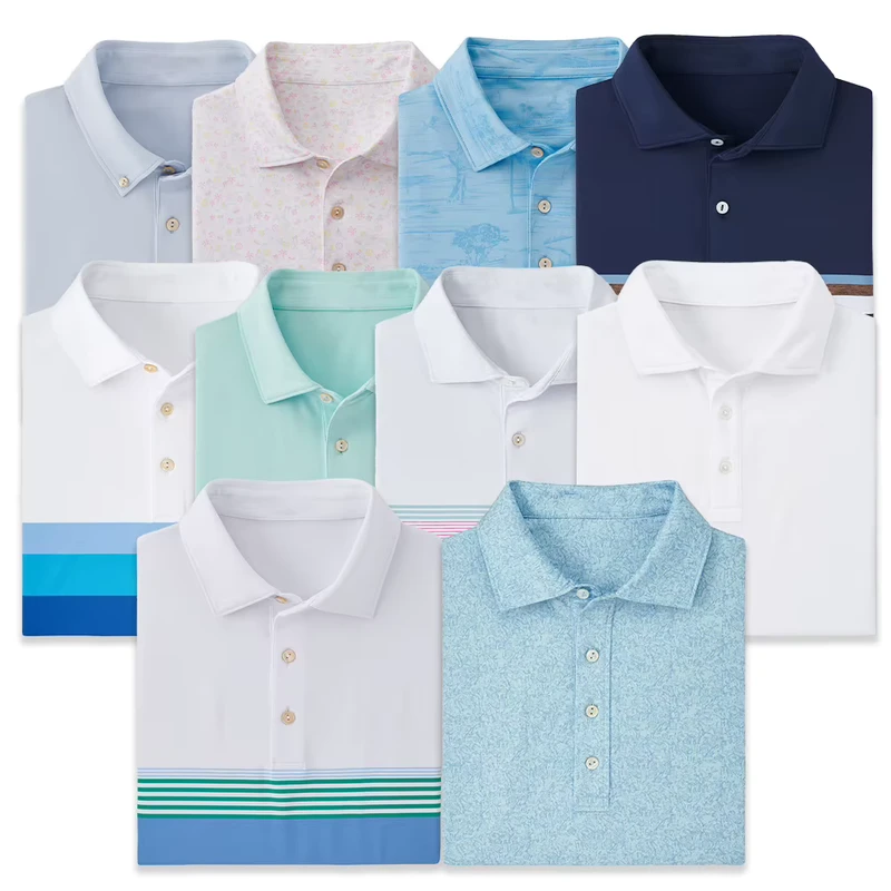 High Quality Slim Fit Golf Shirt Sublimation Digital Full Print Quick Dry Wicking Performance for Polo for Sport