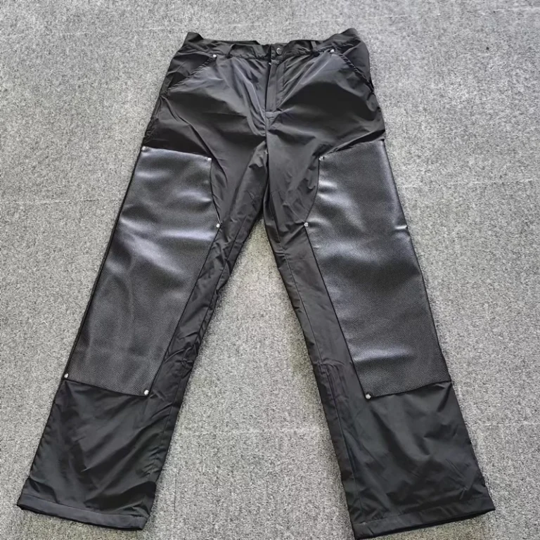 High-Quality-Straight-Long-Pants-Rivet-Design-Casual-Pants-Leather-Stitching-Pants