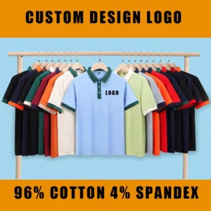 High Quality Summer 220gsm 96% Cotton 4% Spandex Custom Logo Design Polo Shirts Breathable Soft Business Women Men Polo T shirt