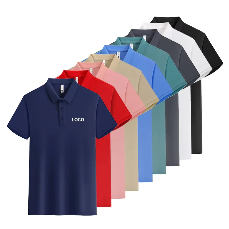High Quality Summer Short Sleeve Solid Blank Plain Business Custom Logo Polyester Cotton Work Polo Men Polo Shirt