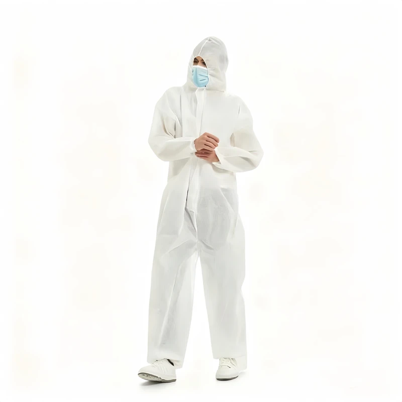High Quality Tyvek Disposable Gown PP+PE Non Woven Spray Coverall Two Piece Coveralls