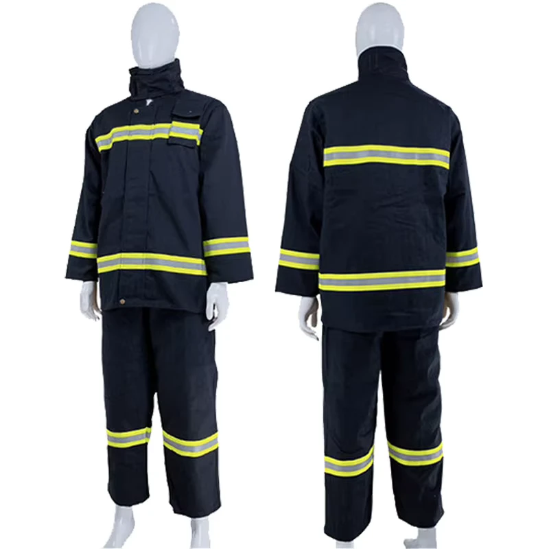 High Quality Visibility Heavy Forest Fire Workwear Structural Firefighter Suit Fire Resistant Material Uniforms for Men