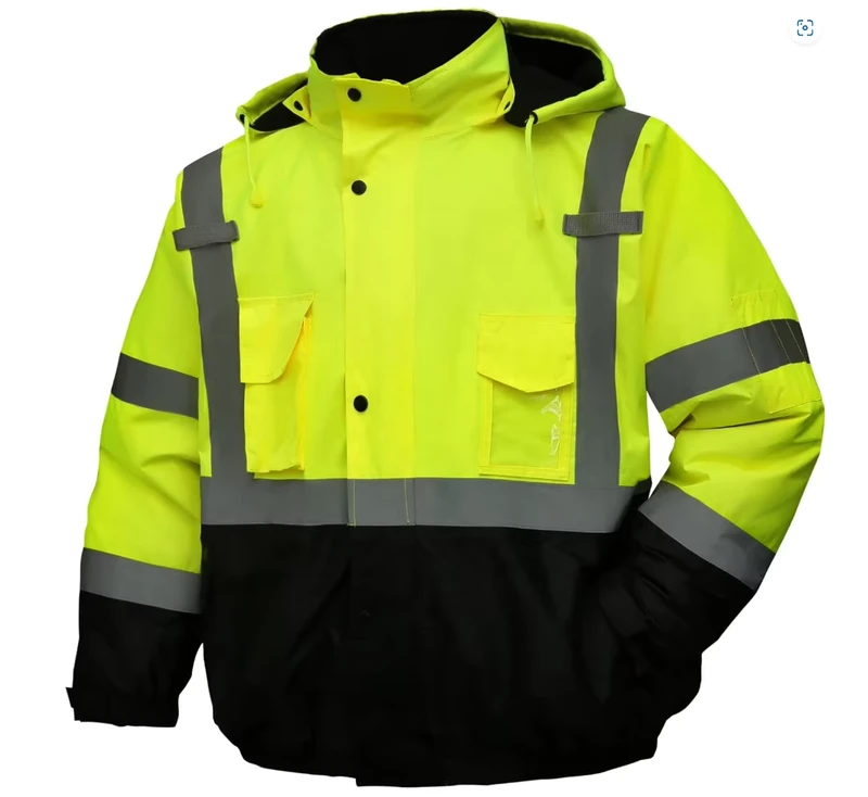 High Quality Winter Bomber Safety Workwear Hi Vis Winter Jacket Bomber Reflective Jacket
