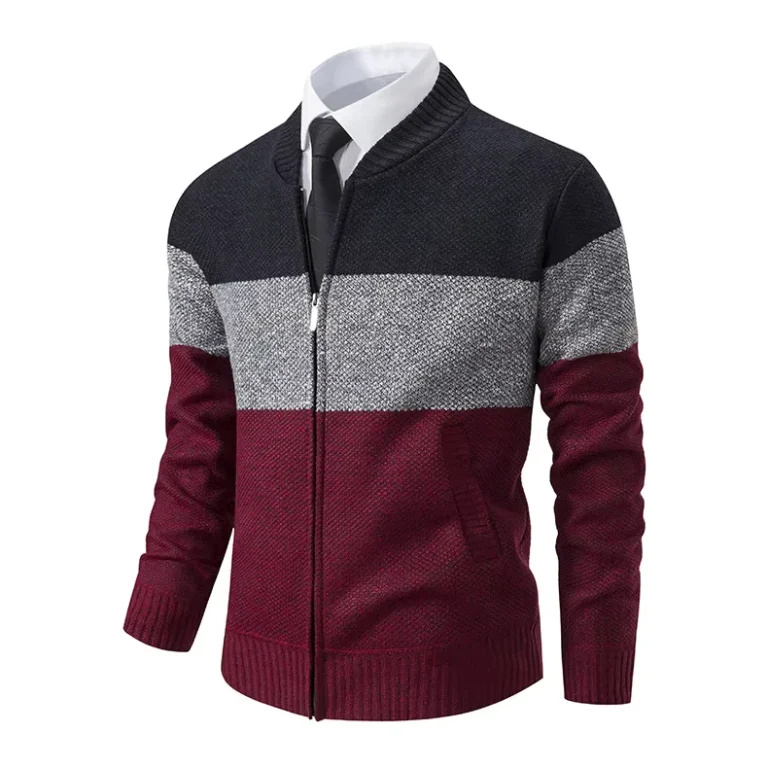 High-Qualitymen-Sweater-Tops-Knit-Apparel-Autumn-Winter-Plus-Size-Thick-Casual-Stand-Collar-Fashion-Cardigan-Sweater