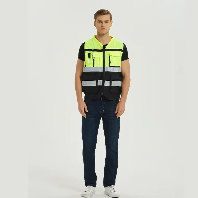 High-Reflective-Safety-Vest-Breathable-Knitted-Fabric-Mesh-Zipper-Closure-Hi-Vis