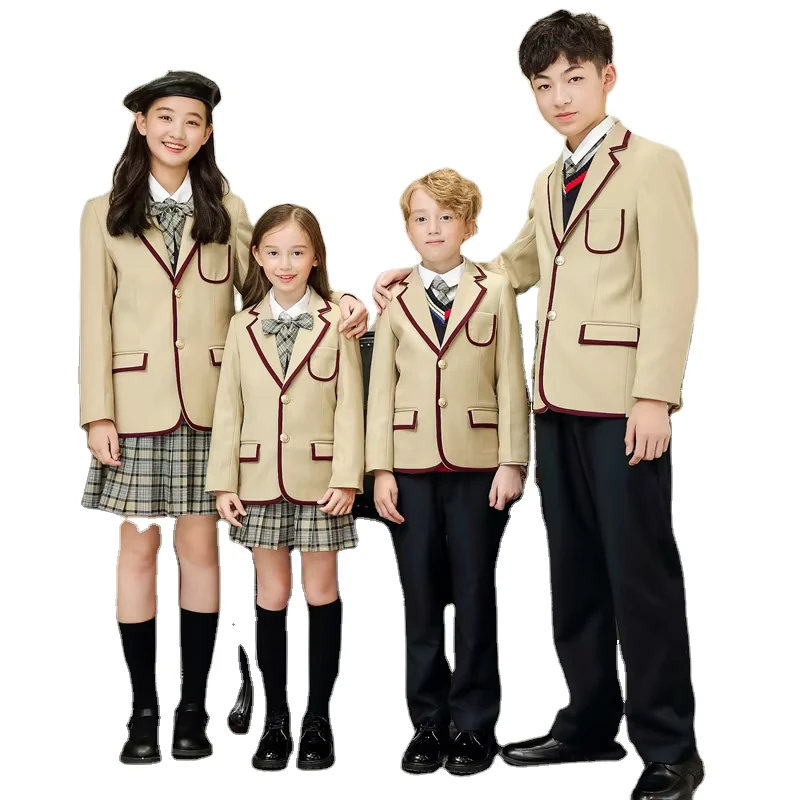 High School Uniform Fabric Khaki for Boys and Girls