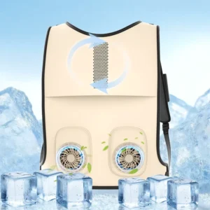 High Tech Cooling Jacket Vest for Autumn with Portable Personal Cooling Gear Zipper Closure Fabric Material
