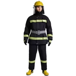 High Temperature Resistant 100% Cotton Waterproof Fireman Suit Split Style Fire Fighting Clothing for Emergency Firefighting