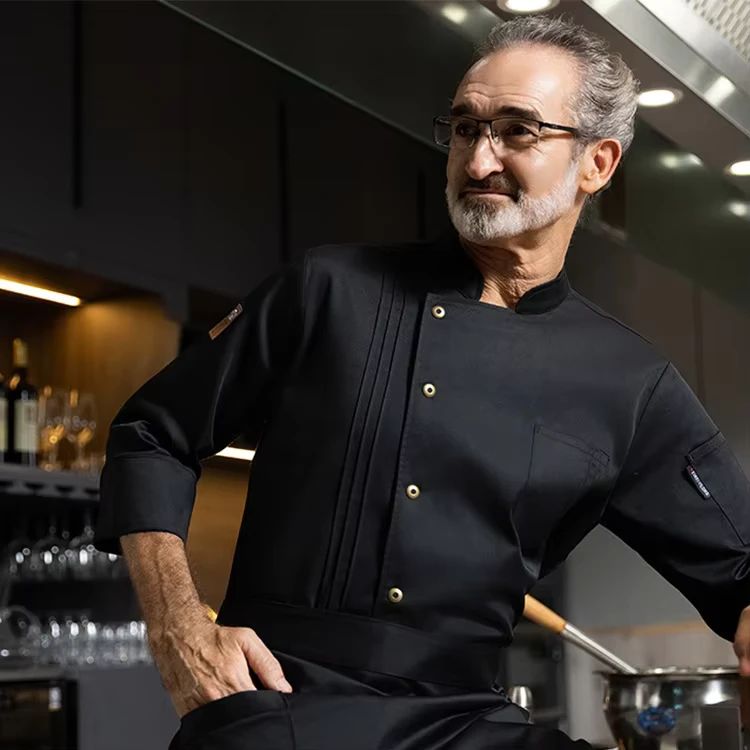 High-Temperature-Resistant-Cotton-Spandex-Blend-Mens-Chef-Uniform-for-Restaurant-and-Bar-Use