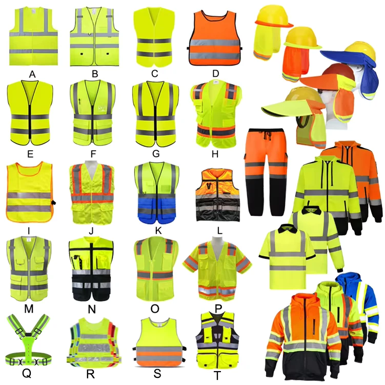 High-Vis Polyester Construction Working Safety Jacket Sweatshirt High Visibility Safety Vest