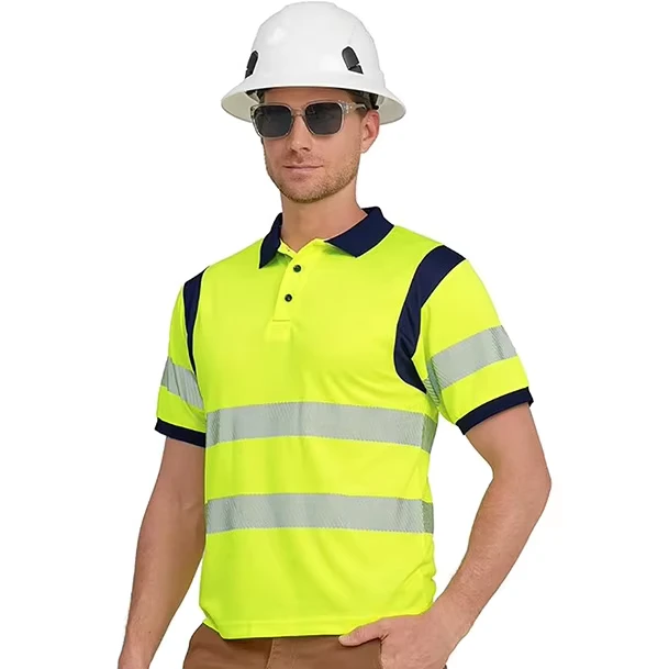 High Vis Reflective Security Polo Shirts for Men Women