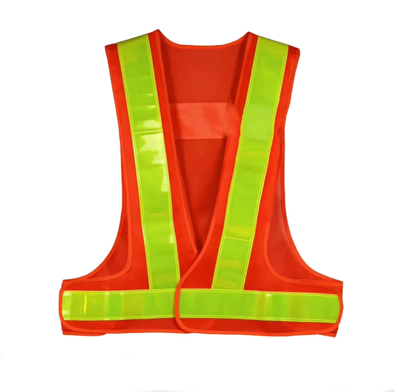 High Vis Reflective Working Safety Vest Black with Reflective Tape