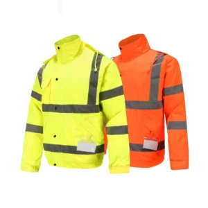 High Vis Riding Clothes Reflective Jacket Waterproof 300D Oxford Warm Reflective Flight Cycling Safety Jacket