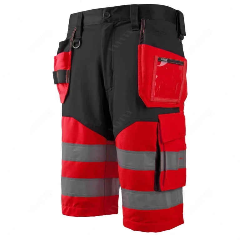 High-Vis-Shorts-With-Stretch-Hi-vis-Shorts-Cargo-Visibility-Reflective-Summer-Cool-Work-Wear-Pants-Workwear-Uniform-Sport-Wear