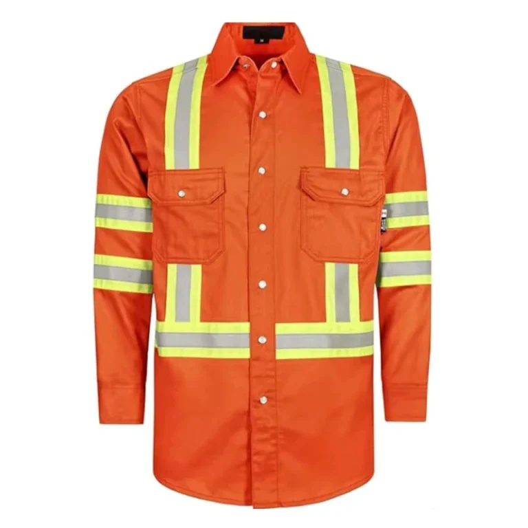 High-Vis-Type-O-Class-1-Shirts-with-Yellow-Reflective-Tape-Lightweight-High-Visibility-FR-Shirts